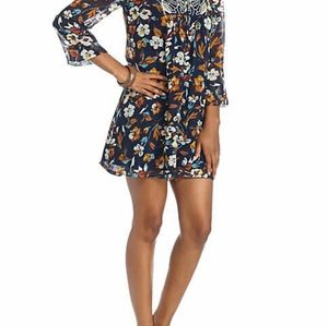 As U Wish Floral Printed Swing Peasant Dress